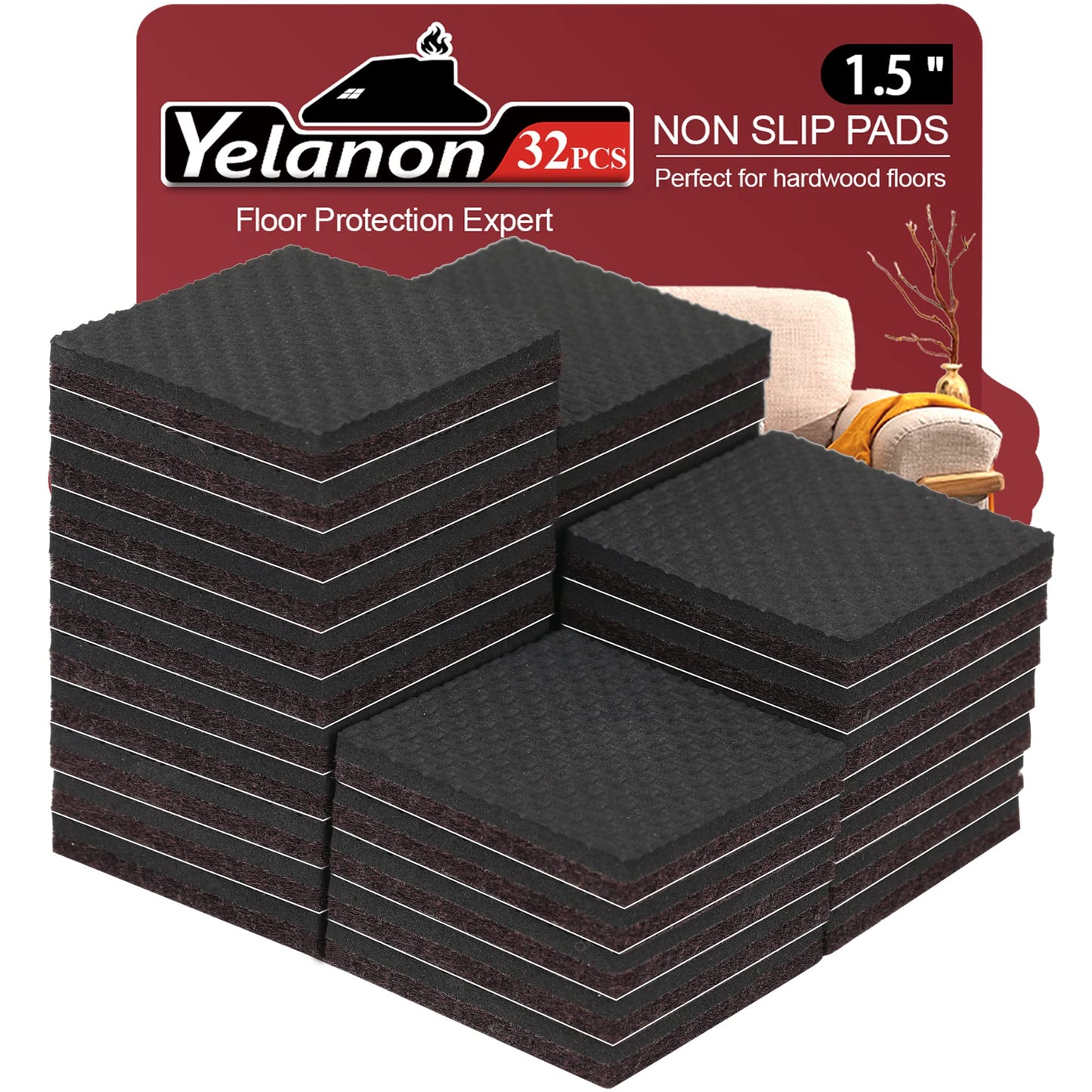 32pcs 1.5" Square