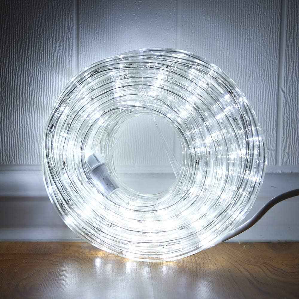 Lumoonosity LED Rope Lights – 33ft Warm White Ambient Lighting for Bedroom Ceilings, Living Room Trim, and Studio Apartments
