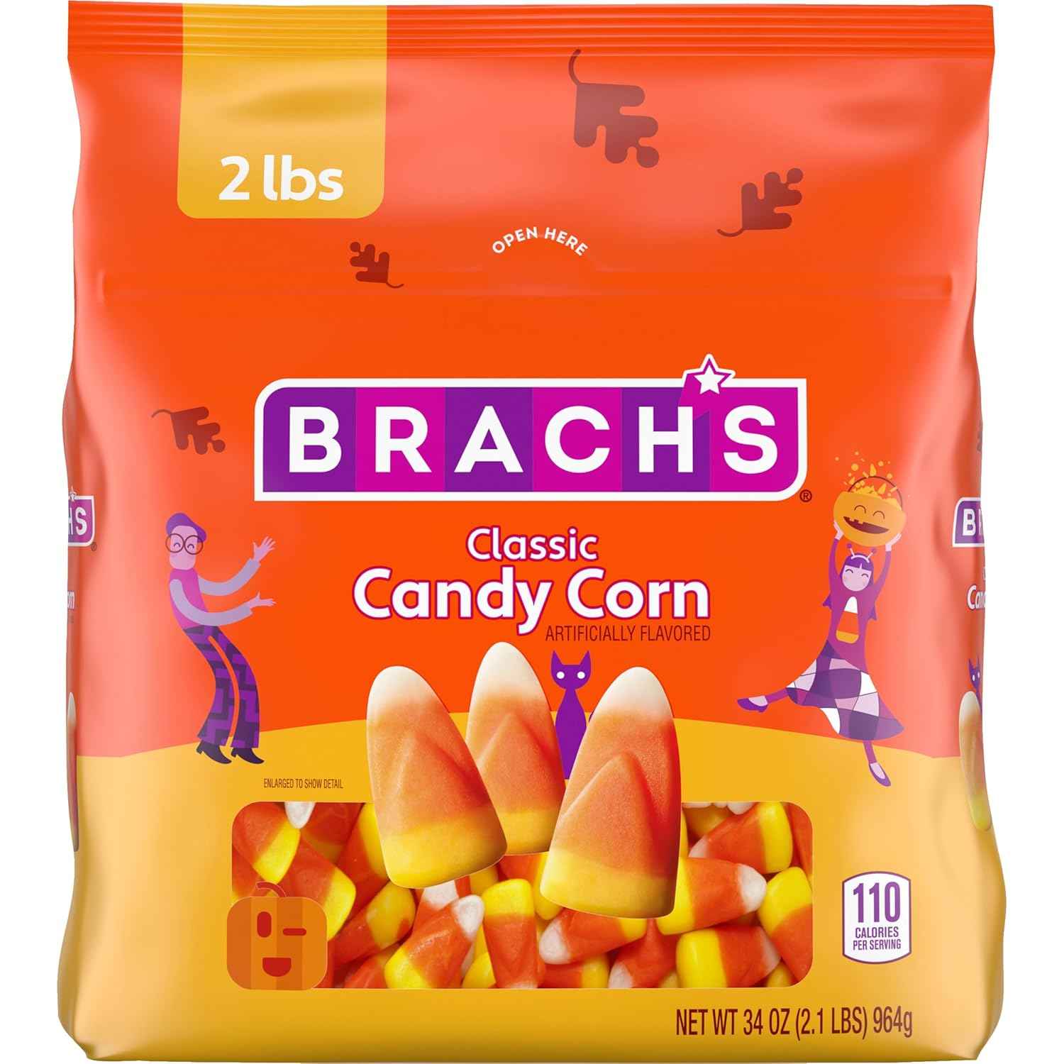 Brach's Classic Candy Corn – Bulk Trick-or-Treat Candy for Front Yard and Driveway Bowls, 34 Ounce