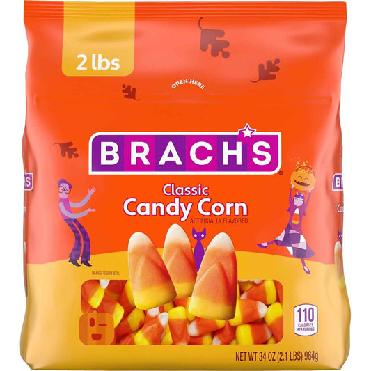 Brach's Classic Candy Corn – Bulk Trick-or-Treat Candy for Front Yard and Driveway Bowls, 34 Ounce
