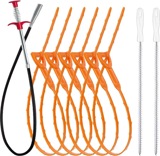35.5-Inch Drain Clog Remover Set – Quick DIY Bathroom and Kitchen Sink Fix for Busy Homeowners