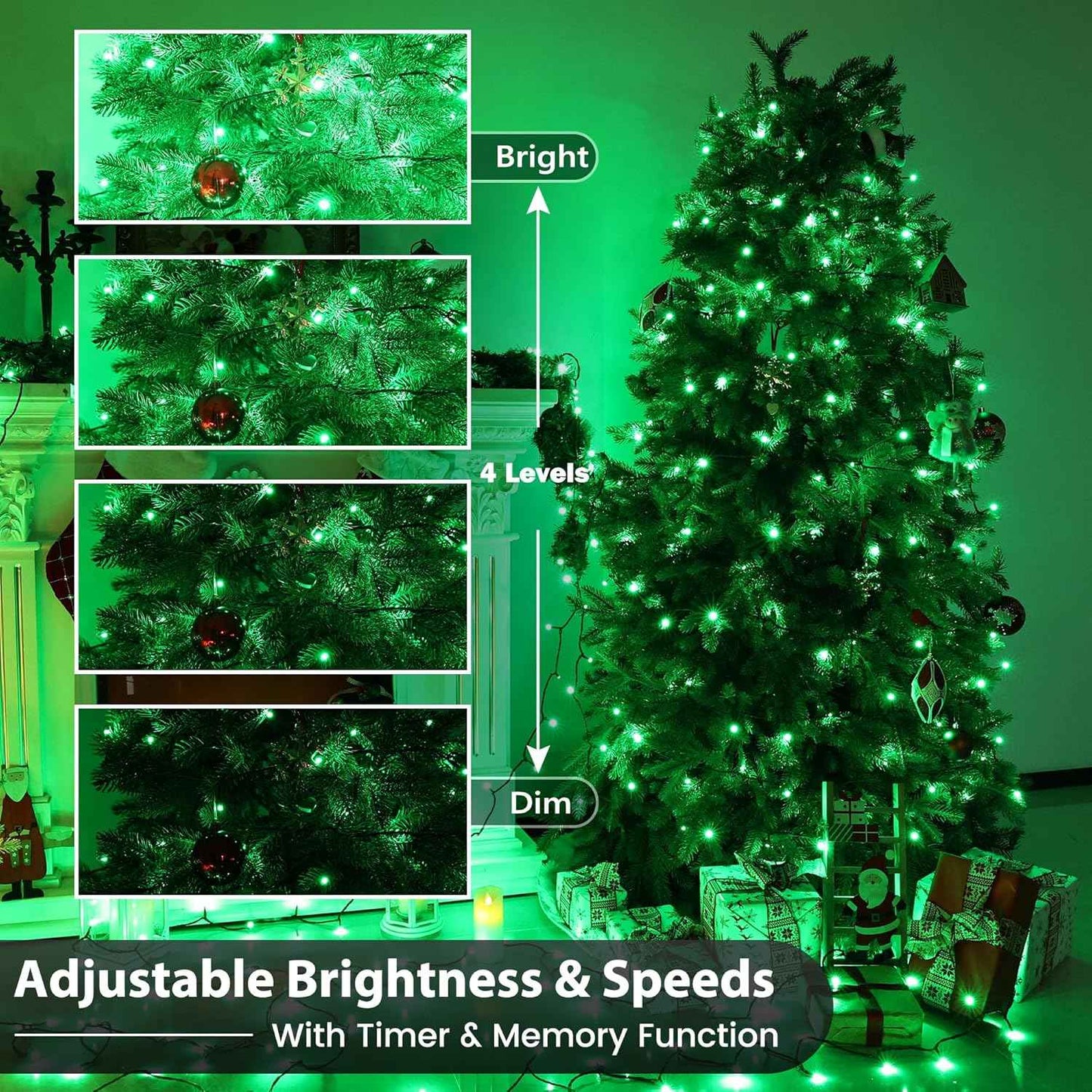 Toodour Waterproof String Lights – Outdoor Patio Lights 115ft, Color Changing LED Lights for Backyard and Garden