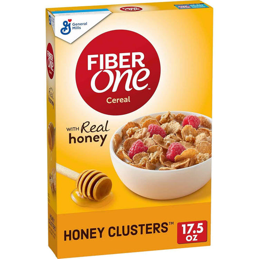 Fiber One Honey Clusters Cereal – Lunchbox and After-School Snack, Whole Grain Cereal Kids Actually Eat