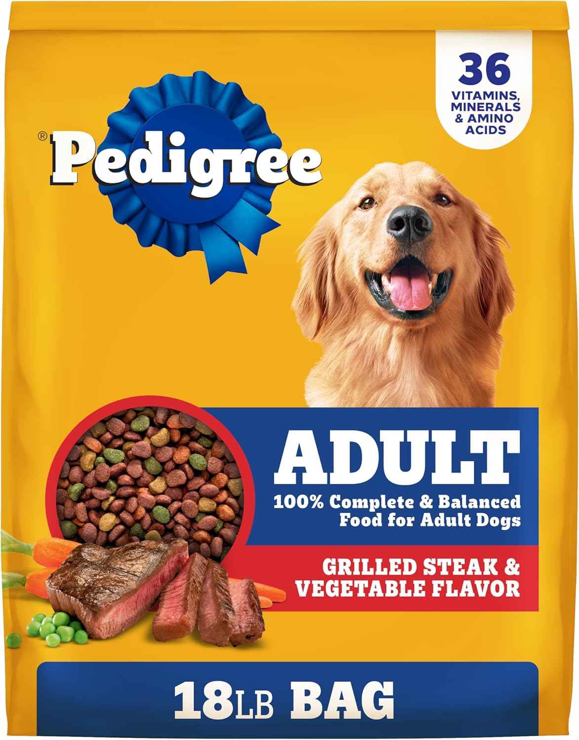 Pedigree Adult Dry Dog Food – Practical Housewarming Gift for Dog-Loving Friends, 18 lb. Bag