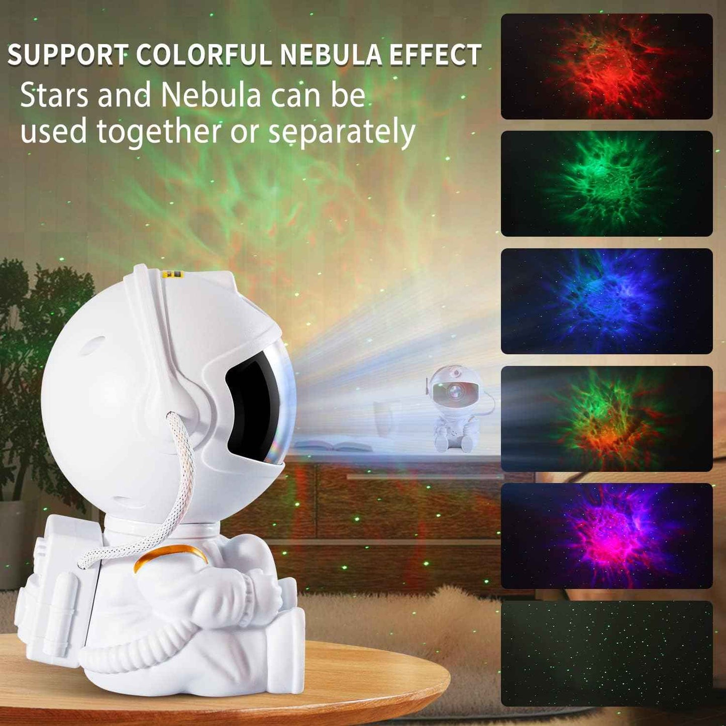 Romantic Valentine's Day Gift - Astronaut Star Projector with 7 Galaxy Effects for Bedroom Ambiance and Anniversaries