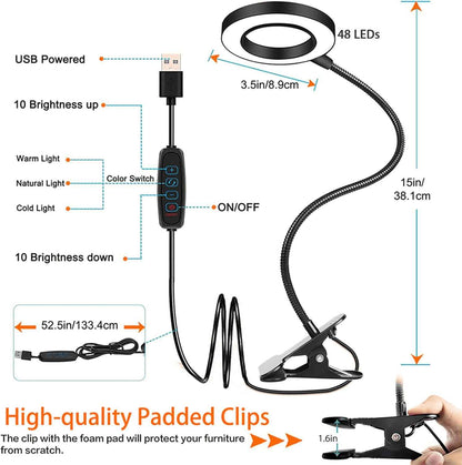 [Brand Name] Desk Reading Light – Back to School Gift for College Students, Clamp On Eye Care Lamp