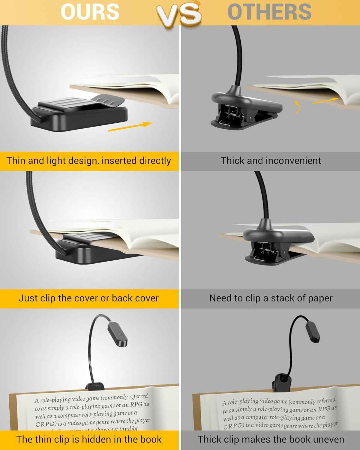 Glow Readers Roll-Up Book Light – Pocket-Sized Reading Lamp for Uncluttered Bedside Tables