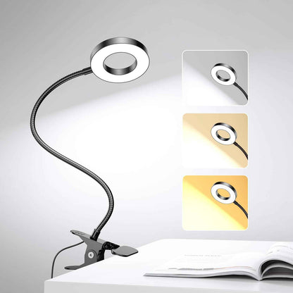 Minimalist LED Desk Lamp – Clean-Lined Clip-On Light for Clutter-Free Workstations, USB Powered