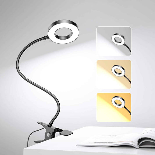 Minimalist LED Desk Lamp – Clean-Lined Clip-On Light for Clutter-Free Workstations, USB Powered