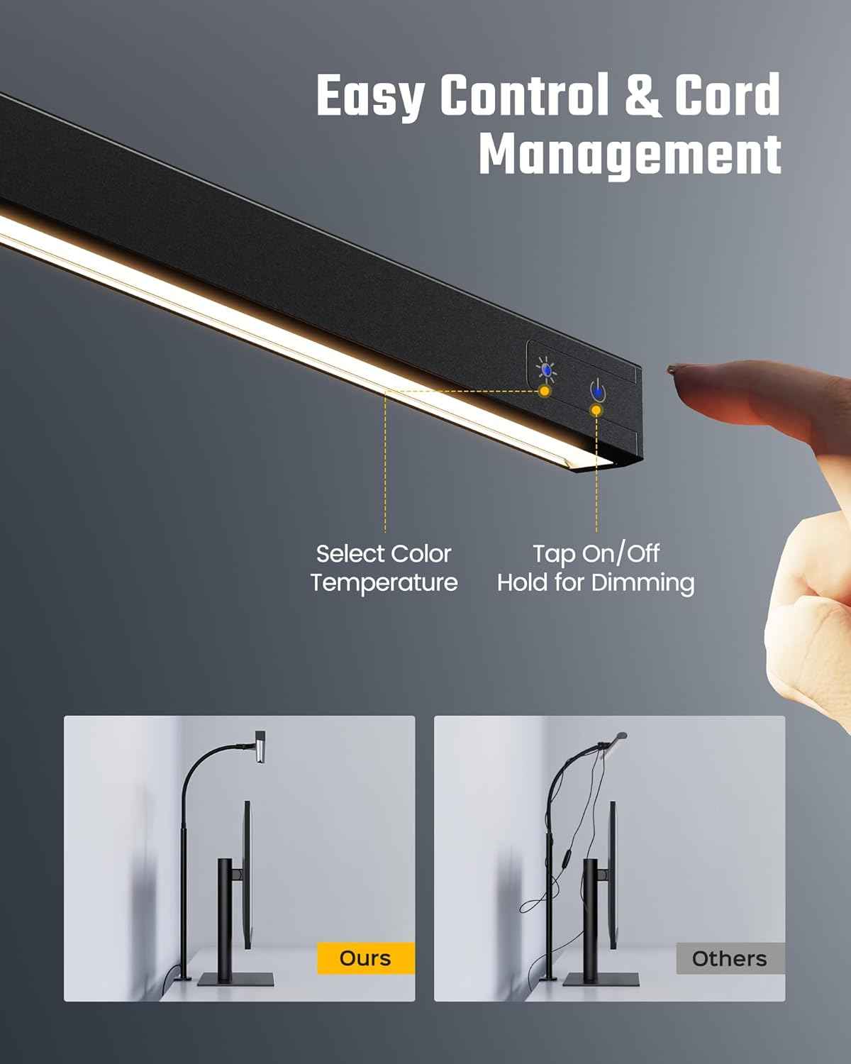 SUPERDANNY LED Desk Lamp – Eye-Caring Reading Light to Reduce Fatigue During Long Study Sessions