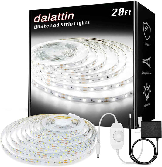 dalattin LED Tape Light – Tool-Free Peel and Stick Strip for Uncluttered Living Spaces, 24V
