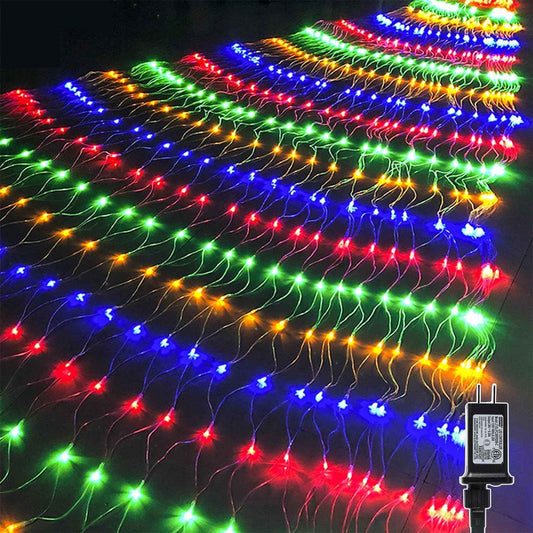 WATERGLIDE Outdoor Christmas Net Lights 12ft x 5ft 360 LED UL Certified 30V Low-Voltage Mesh for Worry-Free Yard Decorating