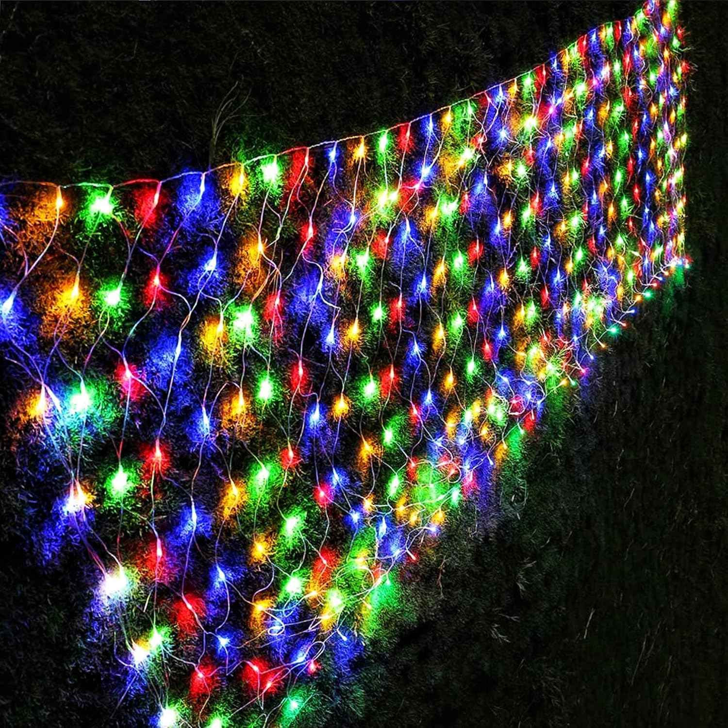 LJLNION Christmas Net Lights – Cozy 360 LED Mesh for Living Room Walls, Window Frames, and Indoor Ambiance