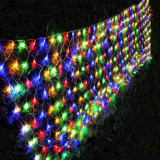 LJLNION Christmas Net Lights – Cozy 360 LED Mesh for Living Room Walls, Window Frames, and Indoor Ambiance
