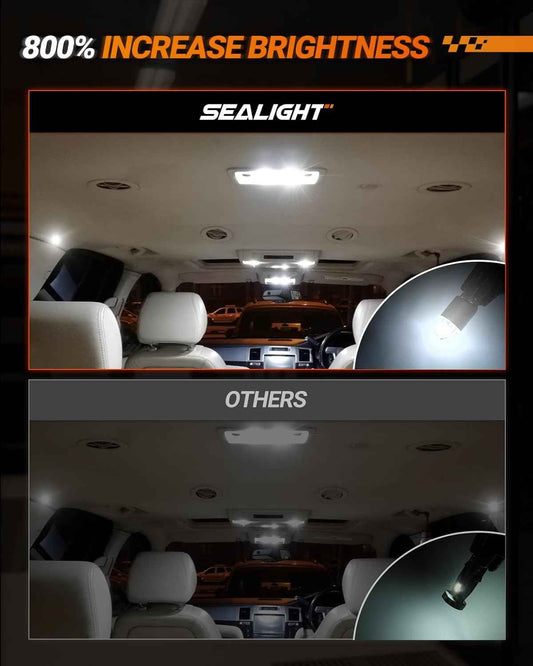 SEALIGHT 194 LED Bulb 6000K White 10-Pack – Thoughtful Birthday Gift for the Car Enthusiast Who Has Everything