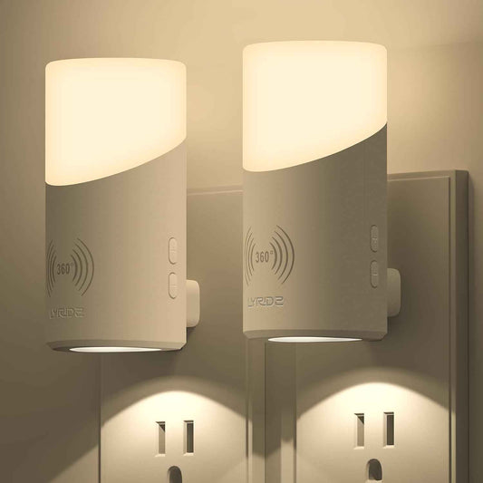 Lyridz Cylindrical Dual Light Nightlight – Modern 2700K Warm Glow for Bedroom Decor and Living Room Ambiance