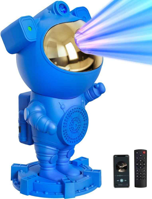 Astronaut Galaxy Night Light for Kids Bedroom and Nursery - Cool Touch LED Star Projector with Auto Shutoff Timer, White Noise Sound Machine and Remote Control
