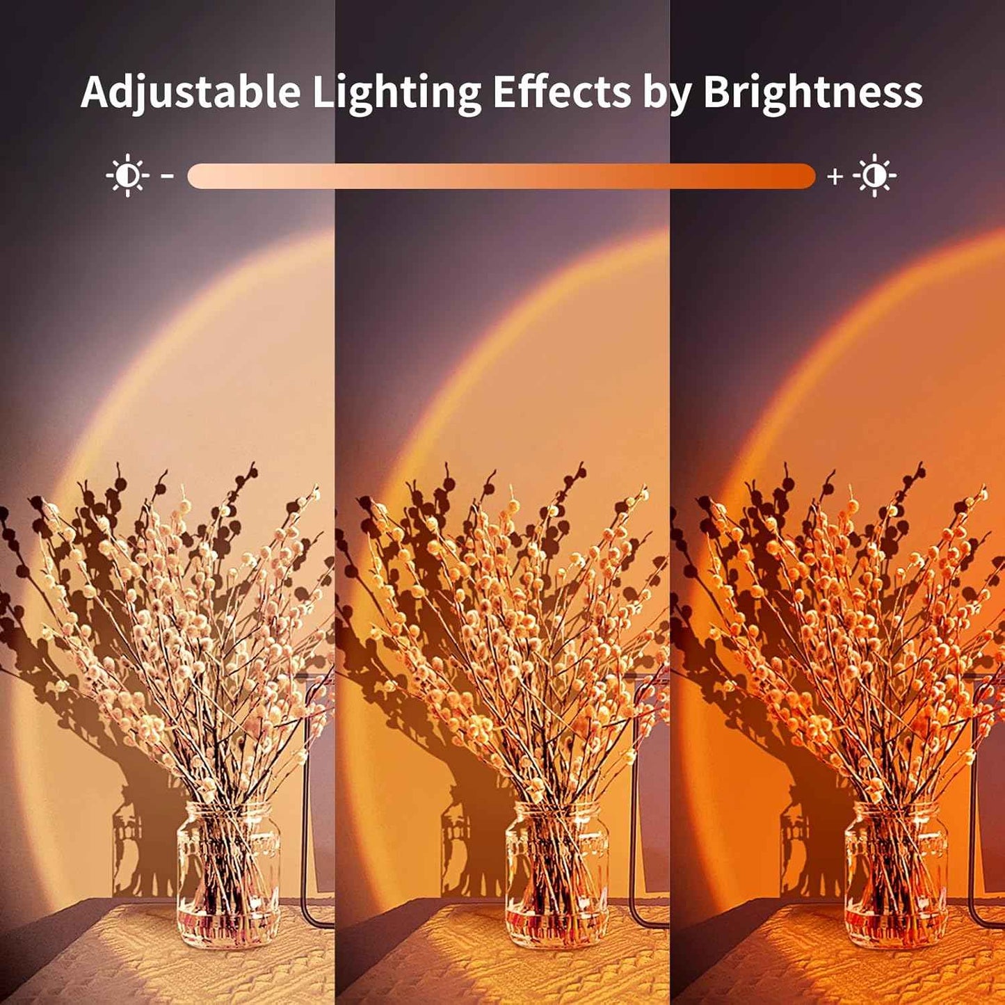 Acelisty Sunset Lamp – Modern Bedroom Decor Accent, RGB Ambient Light with App and Remote