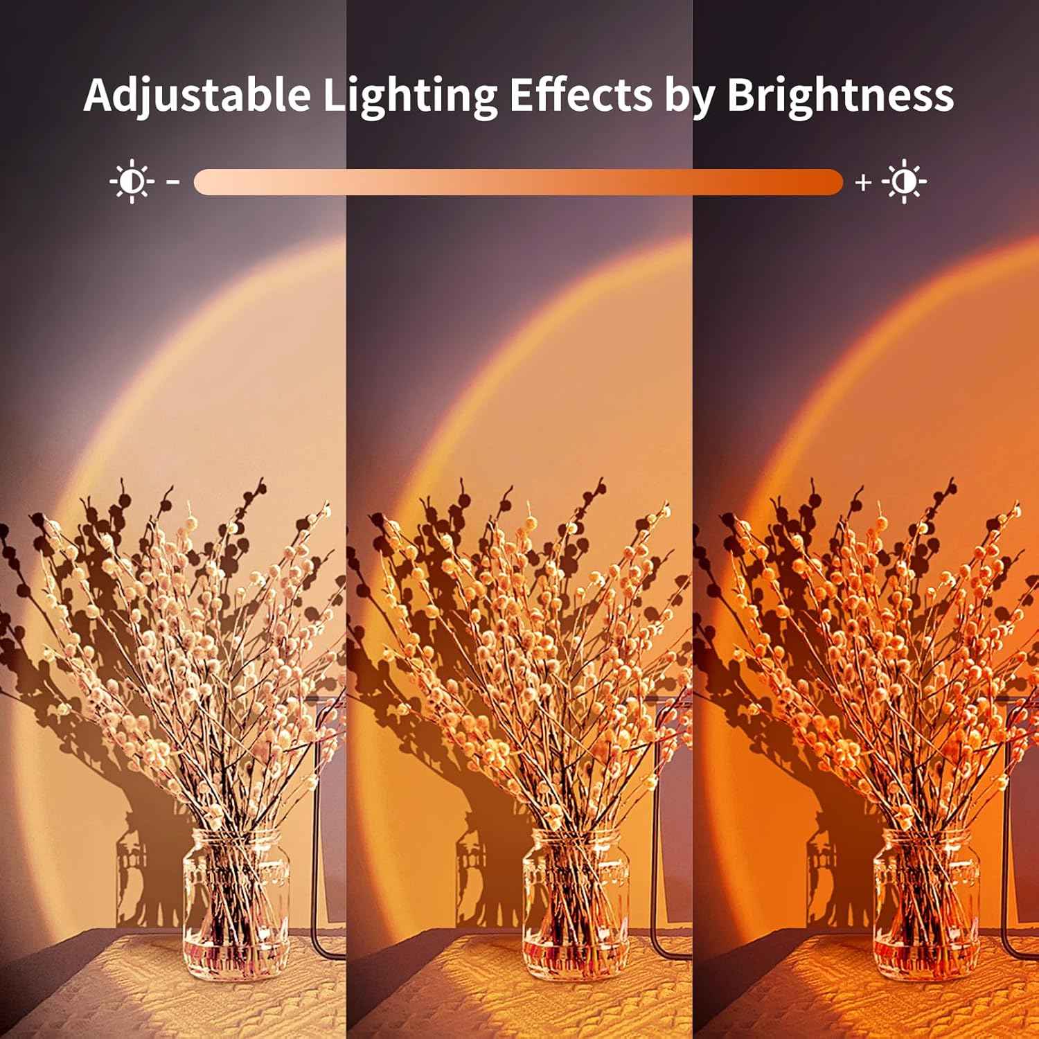 Acelisty Sunset Lamp – Modern Bedroom Decor Accent, RGB Ambient Light with App and Remote