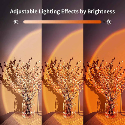Acelisty Sunset Lamp – Modern Bedroom Decor Accent, RGB Ambient Light with App and Remote