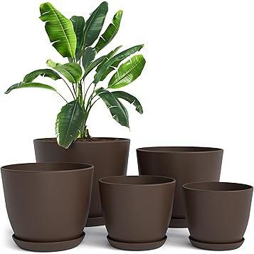 Utopia_Home_-_Plant_Pots_Indoor_with_Drainage_-_7/6.6/6/5.3/4.8_Inches_Flower_Pots_for_Indoor_Planter_-_5_Pack_Plastic_Planters_-_Ideal_for_Stocking_Stuffers_or_Home_Christmas_Decorations