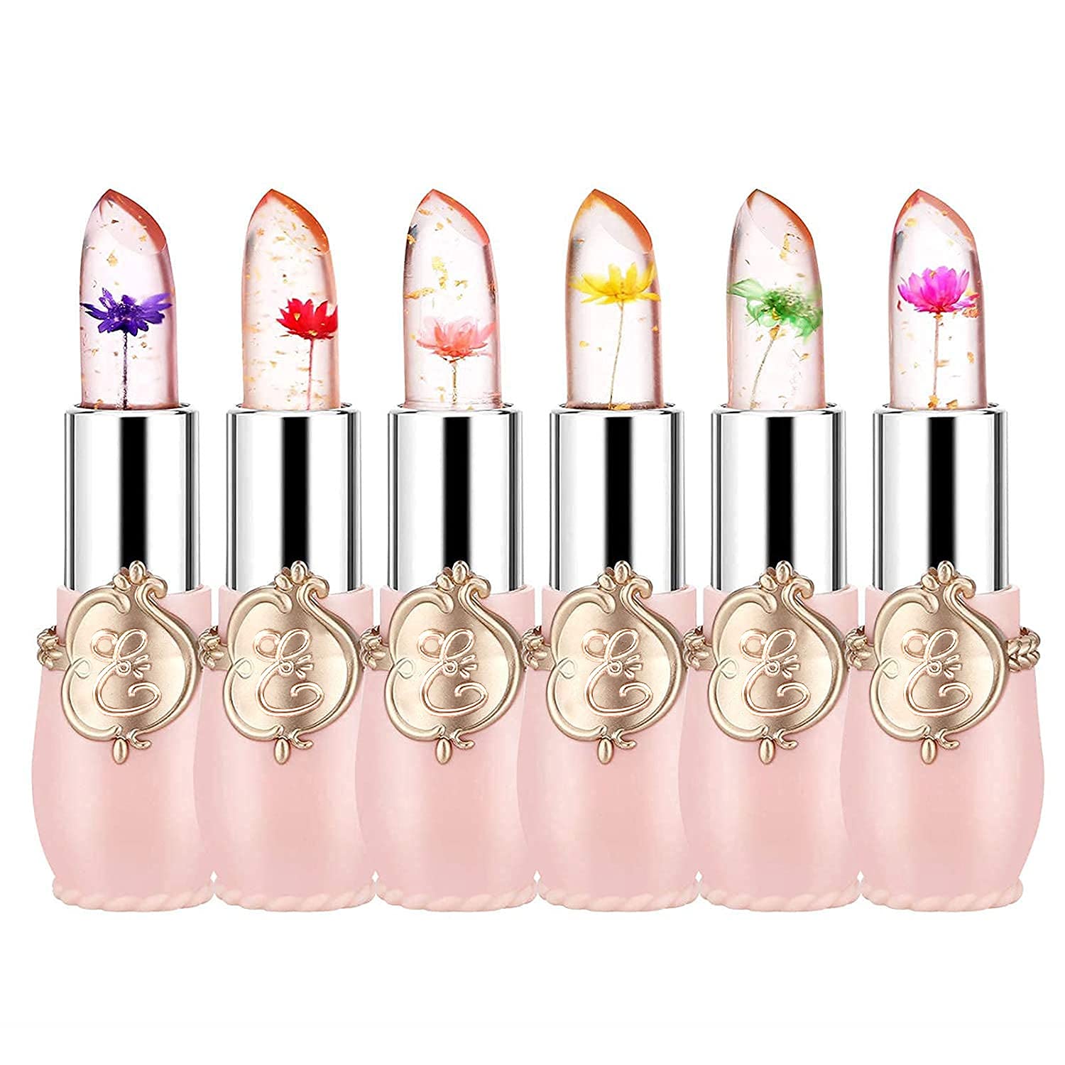 Pack_of_6_Crystal_Flower_Jelly_Lipstick,_FirstFly_Long_Lasting_Nutritious_Lip_Balm_Lips_Moisturizer_Magic_Temperature_Color_Change_Lip_Gloss_(Pink)_Makeup_Moisturizing_Waterproof_Cocoa_Jojoba_Nourishing_Vitamins_Hydrate_Moisture