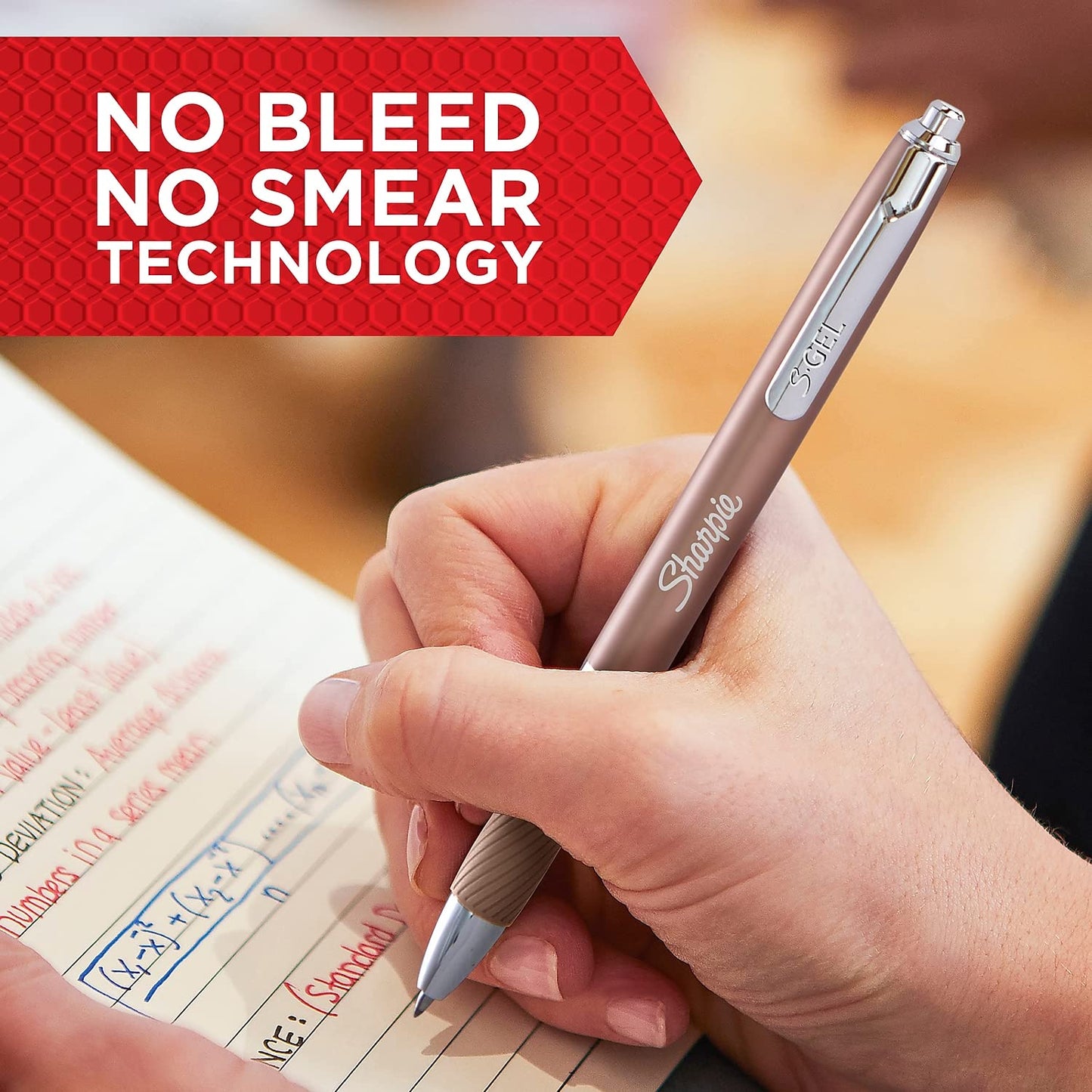 SHARPIE_S-Gel_Metal_RT_Gel_Pen,_0.7mm_Medium_Point,_Champagne_Barrel,_Black_Ink,_2/Pack