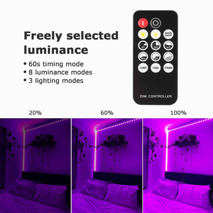 Black Light Strips for Kids Room – Safe UV Glow Lighting for Bedroom and Playroom, Touchable and Low Heat
