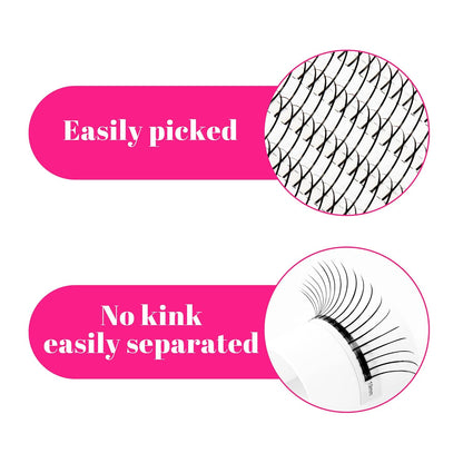 TDANCE_Premade_Spikes_Eyelash_Extension_Supplies_Thickness_0.07_D_Curl_Mix_14-19mm_Matte_Black_Eyelash_Extensions_Spikes_Fans(Spikes,D-0.07,14-19mm)_Korean_Makeup_Cosmetic_Eyelashes_Extensions