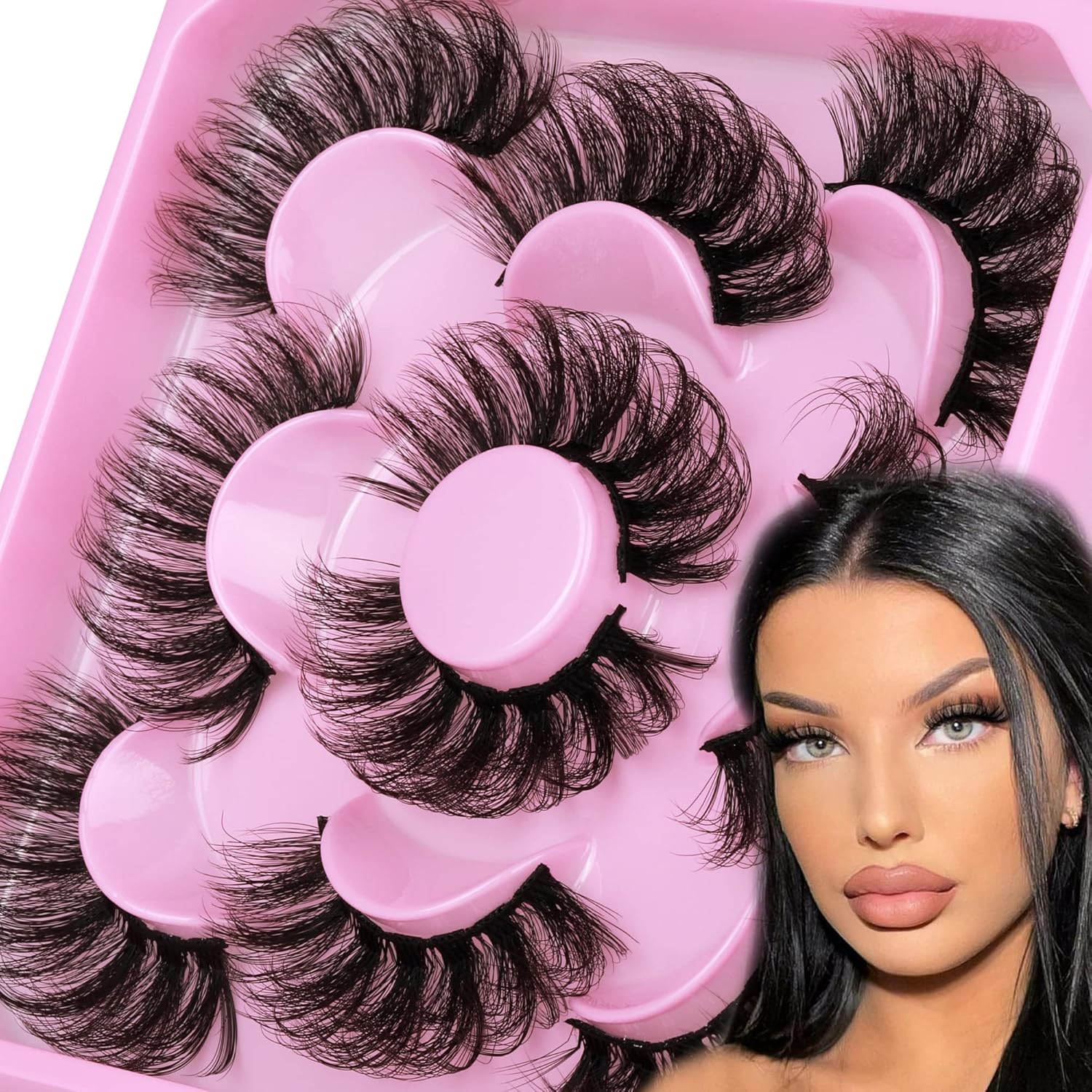 Focipeysa_Dramatic_Eyelashes_Fluffy_Faux_Mink_Lashes_22mm_Long_False_Eyelashes_D_Curl_Eyelashes_that_Look_Like_Extension_5_Pairs_Pack