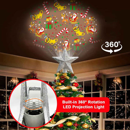 Lumichroma Christmas Tree Topper Projector – Living Room Centerpiece with Ceiling Light Show