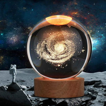 [Brand Name] Galaxy Crystal Ball Night Light - Thoughtful Birthday Gift for Her, 16 Color Changing Lamp with Remote