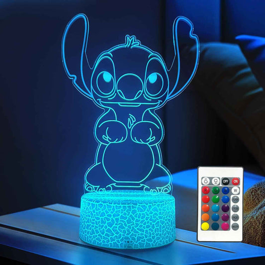 16 Color 3D Night Light with Remote Control – Ready-to-Gift Character Lamp for Boys Girls Tweens and Teens