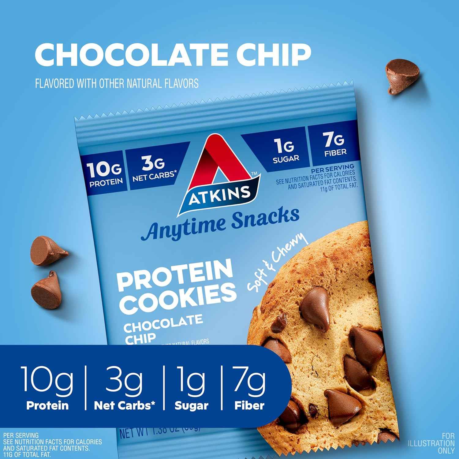 Atkins Chocolate Chip Protein Cookie – Thoughtful Keto Gift for the Low-Carb Dieter in Your Life