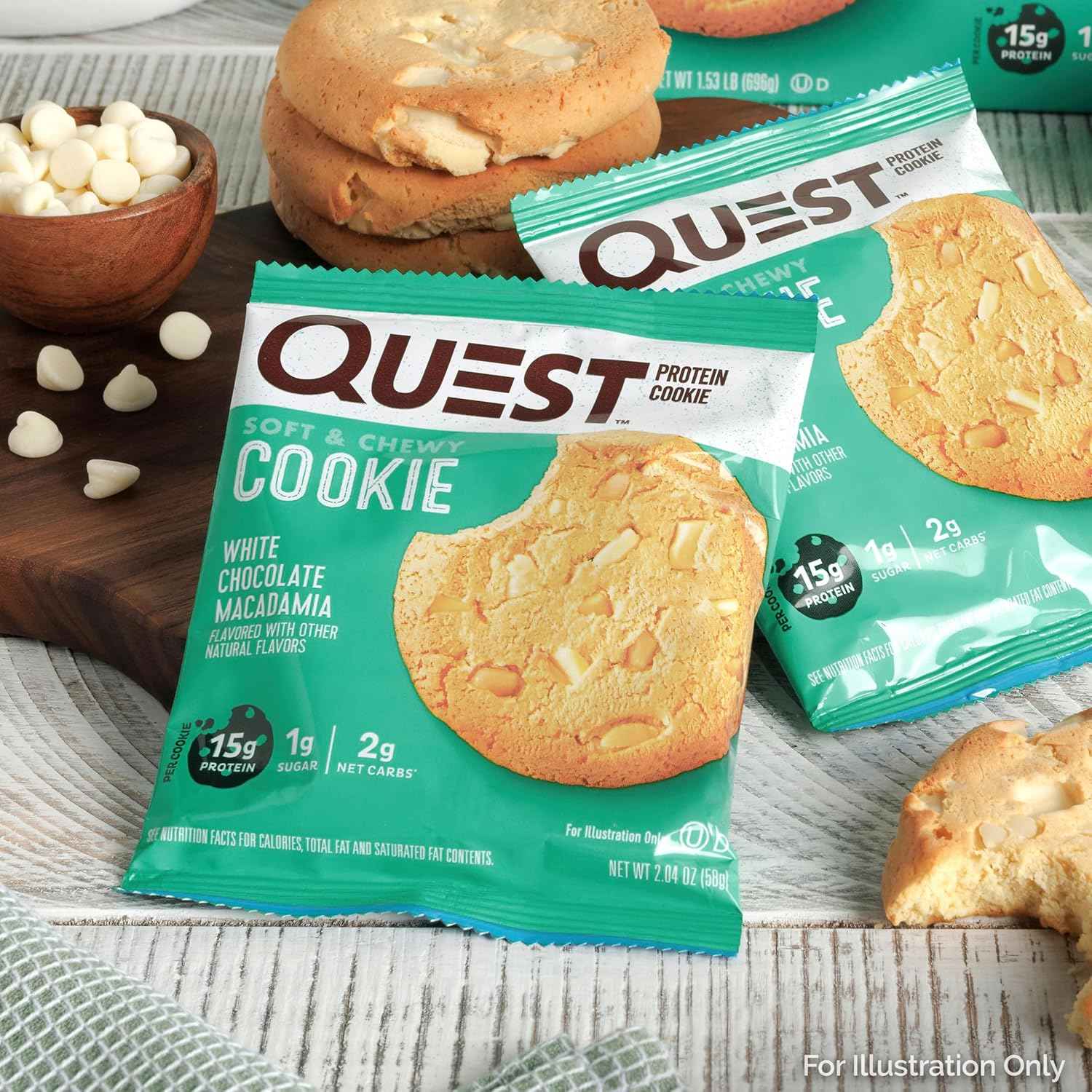 Quest Nutrition Double Chocolate Chip Protein Cookie – Thoughtful Birthday Gift for the Keto Friend in Your Life, 4 Count Variety Snack