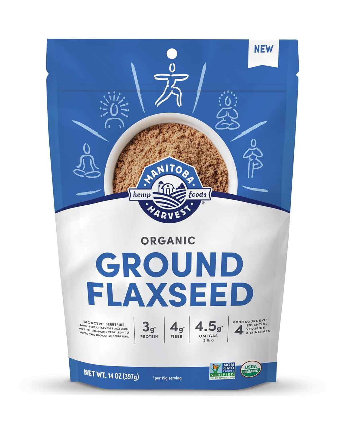 Manitoba Harvest Organic Ground Flaxseed – Thoughtful Health-Conscious Gift for Plant-Based Eaters, Smoothie Bowl Staple