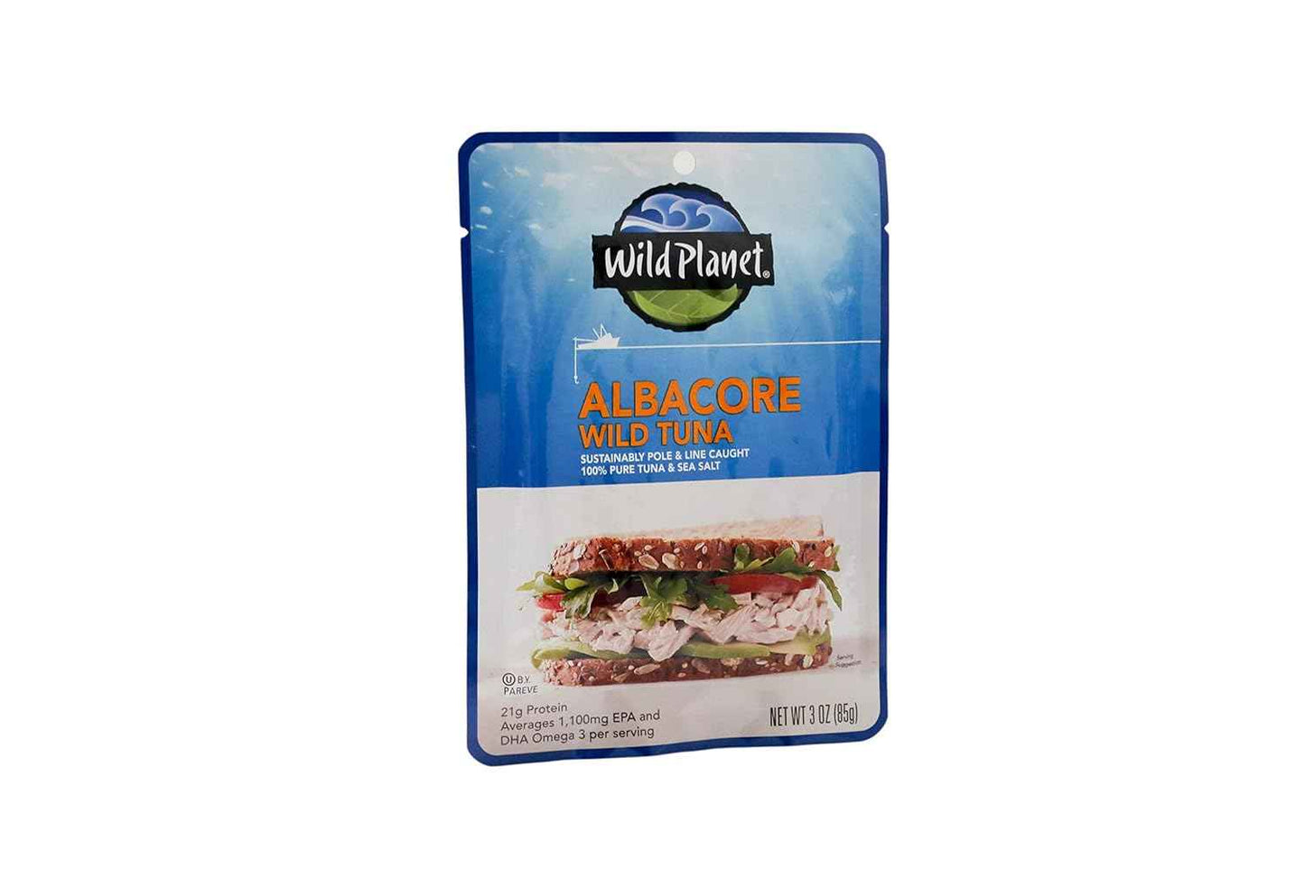Wild Planet Wild Albacore Tuna – Clean Ingredient Pantry Staple, Foil Pouch No Fillers