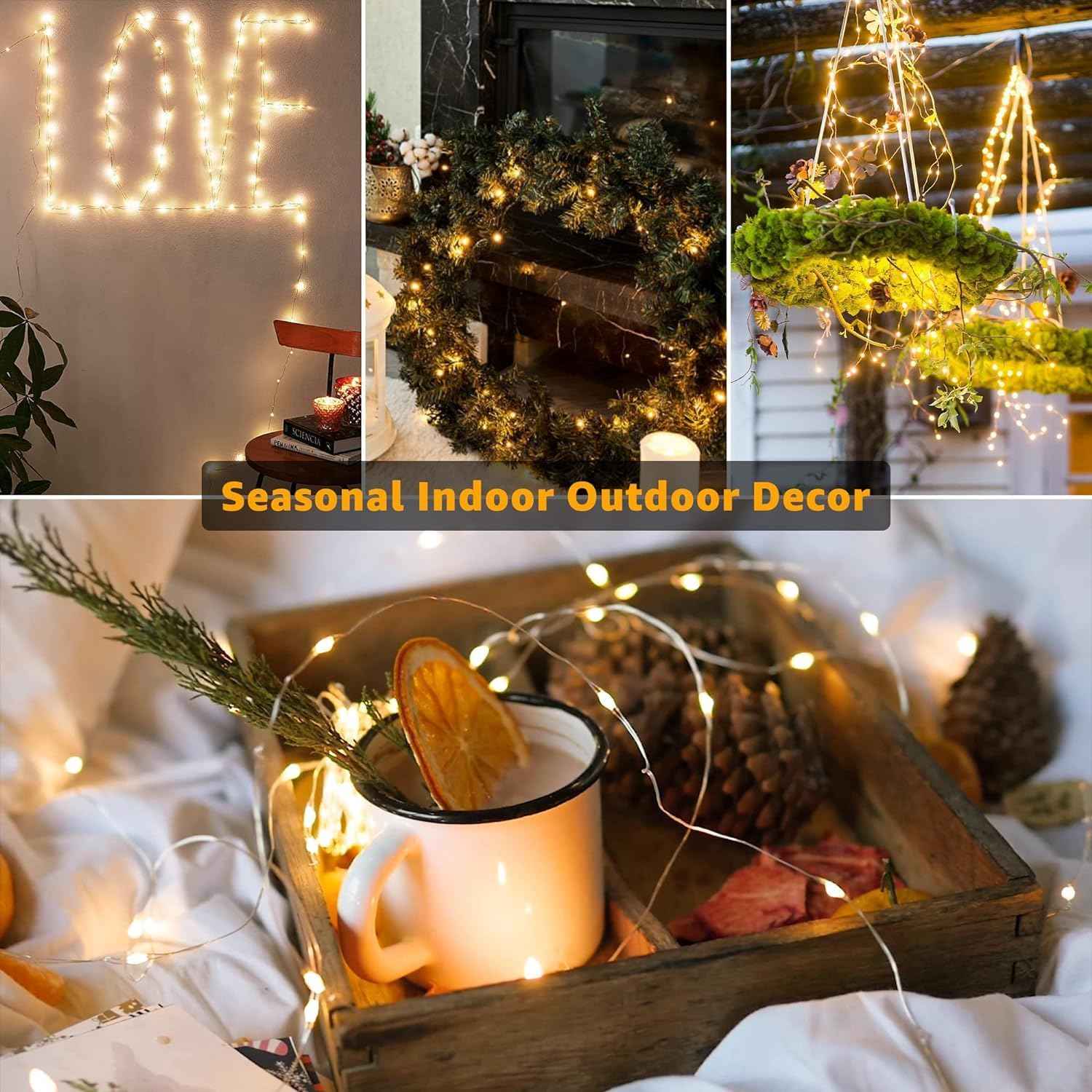 Lumoonos Fairy Lights – Flameless Bedside Lighting Safe for Kids, Pets, and Restless Sleepers