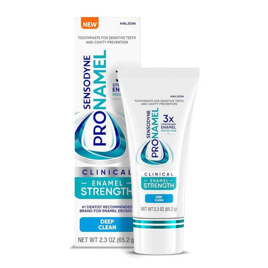 Sensodyne Pronamel Clinical Enamel Strength Toothpaste Gift Set Idea for Her, Deep Clean Enamel Repair Birthday Present for Health Conscious Women