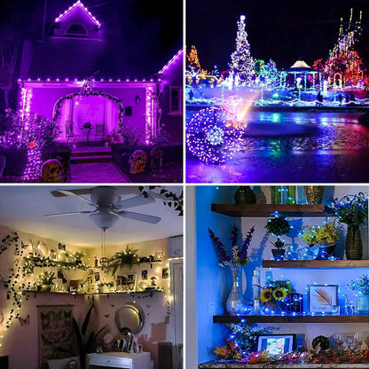 Minimax RGB Fairy String Lights – Cozy Bedroom Aesthetic Decor with Remote and 16 Color Modes
