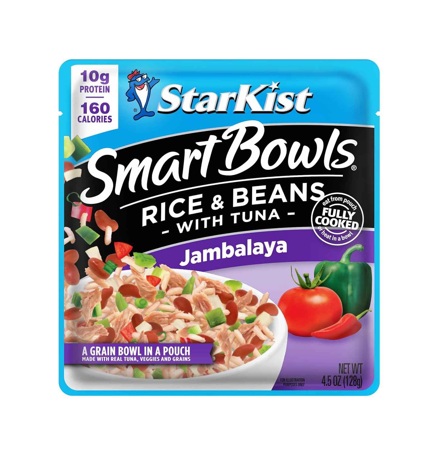 StarKist Smart Bowls Tuna Rice and Beans Jambalaya 4.5 oz Pouch – Shelf Stable Camping and Road Trip Meal With Zero Refrigeration