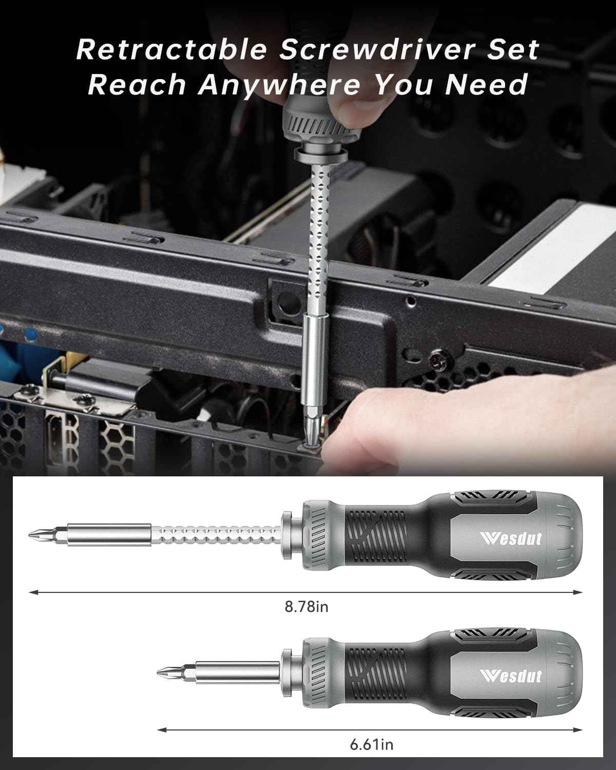 [Brand Name] 13-in-1 Multi-bit Screwdriver – One Tool to Replace a Cluttered Drawer of Drivers