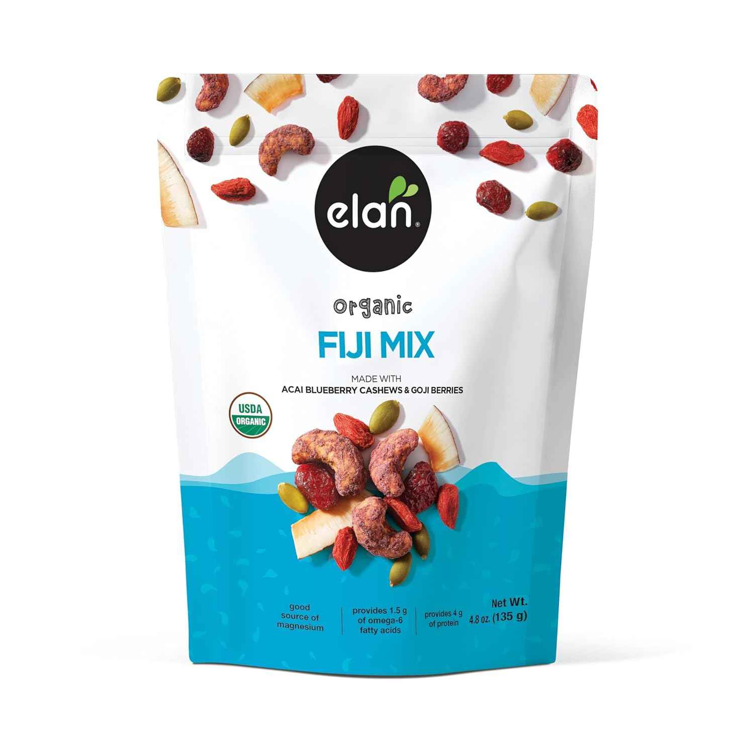 Elan Organic Fiji Mix – Portable Superfood Snack for Campsite and Road Trip Cooler