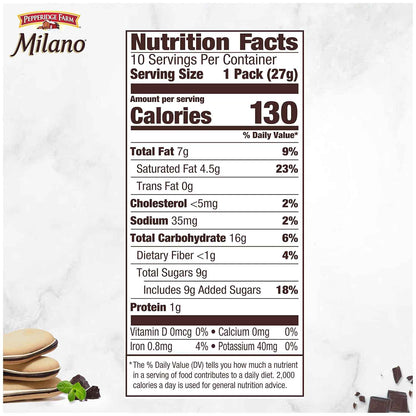 Pepperidge Farm Milano Dark Chocolate Cookies – Portion-Controlled Evening Indulgence for Mindful Self-Care Routines