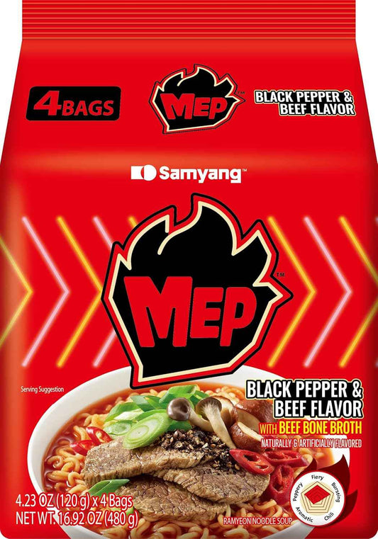 MEP Black Pepper Beef Ramen – Quick Lunch for Remote Workers, 5-Minute Desk Meal