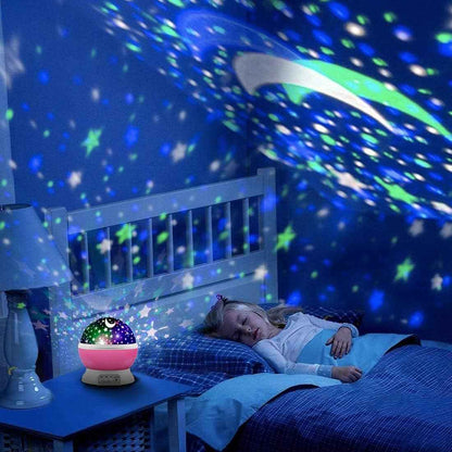 GOLUM Star Projector – Safe LED Night Light for Toddler Bedroom, Cool-to-Touch Star and Moon Ceiling Projection