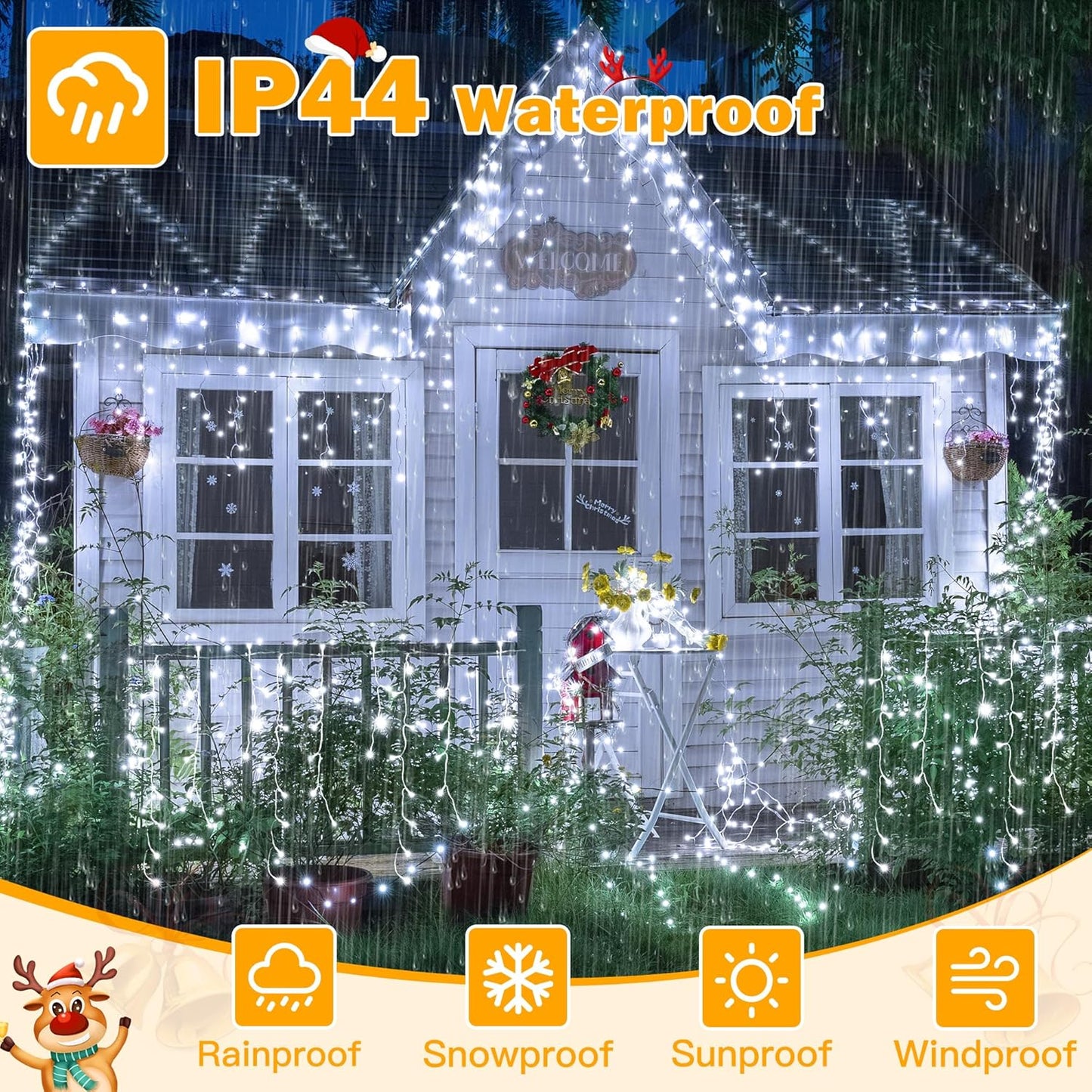 4 dimmable brightness levels (100% / 75% / 50% / 25%) and 3 timer functions (4h/6h/8h on)