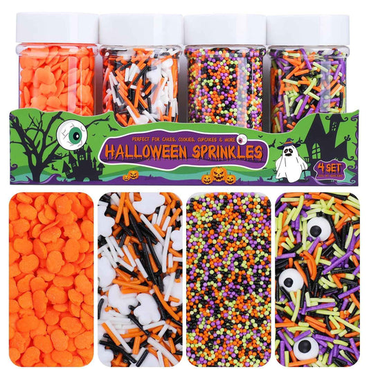 Halloween Sprinkles - Statement Table Decor for Halloween Dessert Spreads and Charcuterie Boards, 320g Edible Mix