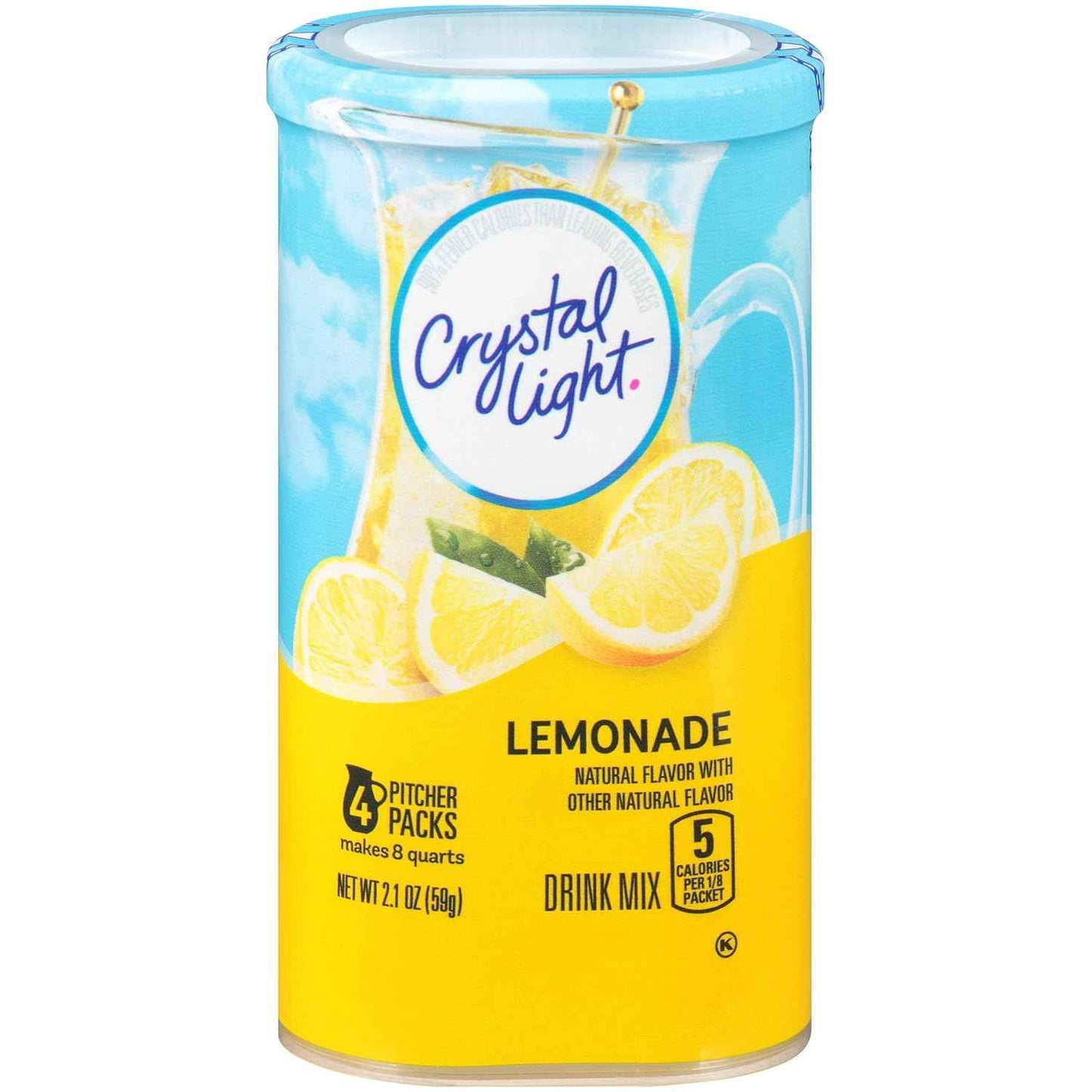 Crystal Light Sugar-Free Lemonade Drink Mix – Family-Friendly Lemonade Powder for Backyard Picnics and Lunchbox Packing