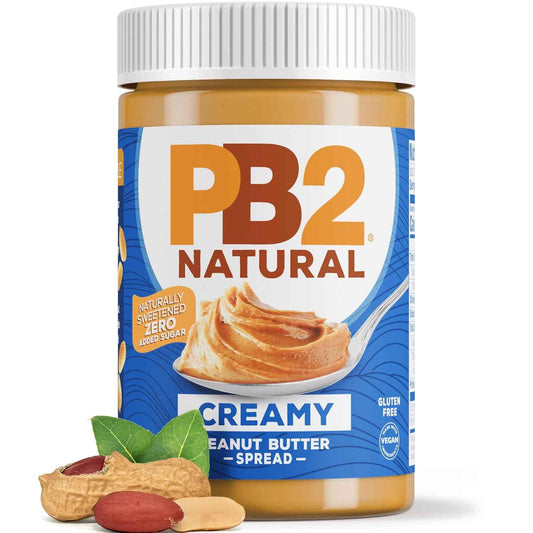 PB2 Natural Creamy Peanut Butter – Lunchbox-Friendly Spread for Parents Packing Cleaner School Snacks, 1-Pound Jar